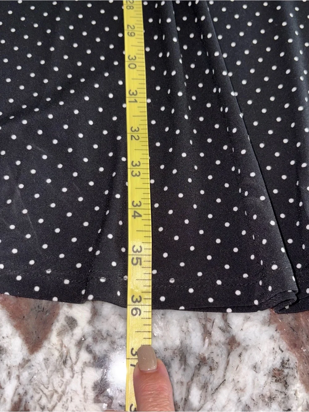 Michael Kors Polka Dot Skater Dress sz medium very stretchy & flowy EXCELLENT